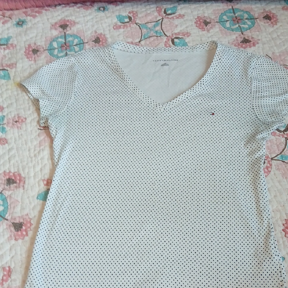 Tommy Hilfiger White Fitted Short Sleeve T-Shirt